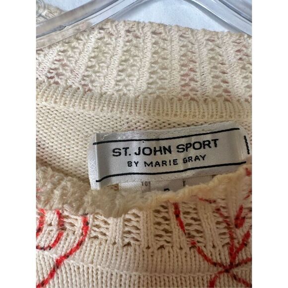 Gorgeous St. John Sport wool blend floral Tee, size P - Picture 3 of 8